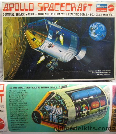 Monogram 1/32 Apollo Spacecraft Command/Service Module with Clear Panels and Interior, 6873 plastic model kit